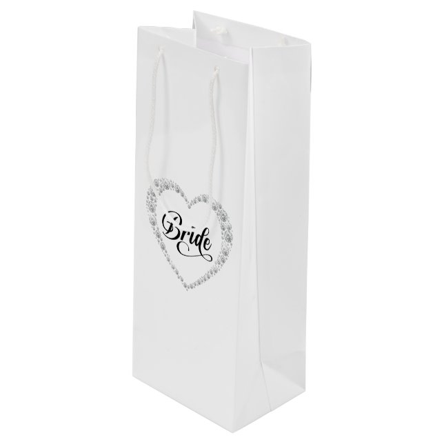 Pour Bouteille Sac de cadeau de mariée de mariage (Devant Angle)