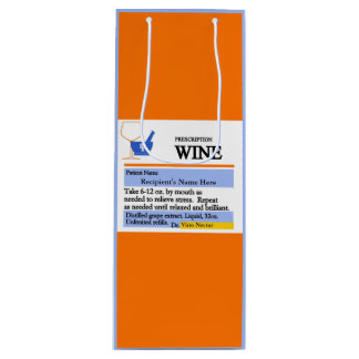Pour Bouteille Sac drôle de cadeau de vin de prescription