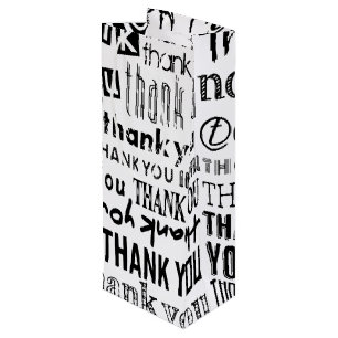 Pour Bouteille Sac noir et blanc de cadeau de typographie de
