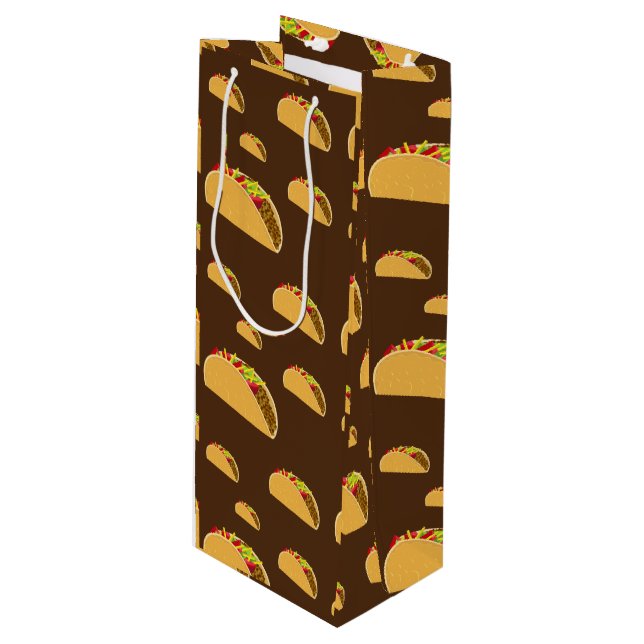 Pour Bouteille Taco Mardi Design - Sac Cadeau - Vin (Devant Angle)