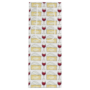 Pour Bouteille Vins rouges Verre à vin et brie Sac cadeau au from