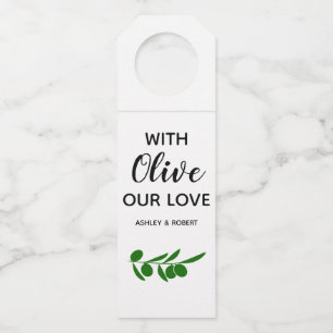 Pour Bouteilles Avec Olive Our Love Étiquettes de porte-bouteille