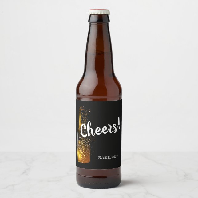 Pour Bouteilles De Bière Étiquette VIN - applaudissements, n'importe quelle (Devant)