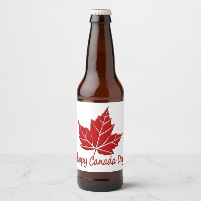 Pour Bouteilles De Bière Fête du Canada Étiquette Custom Canada Liqueur bou (Devant)