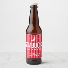 Pour Bouteilles De Bière Kombucha Kitchen Brew Étiquette Design