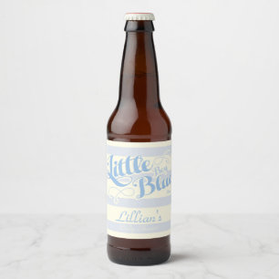Pour Bouteilles De Bière Petit garçon Baby shower bleu Étiquette à vin