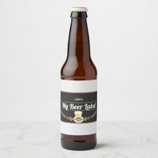 Pour Bouteilles De Bière Top Shelf Black Beer Étiquette