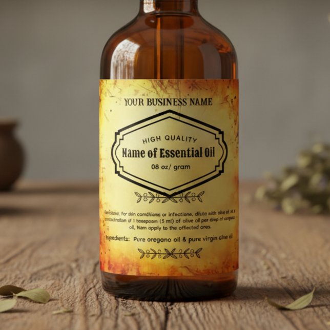 Pour Bouteilles De Liqueur Apothecary Essential oil Apothecary Étiquettes (Créateur téléchargé)