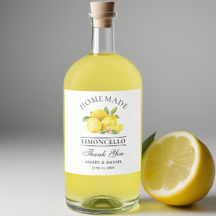 Pour Bouteilles De Liqueur Aquarelle Lemons Limoncello Liquor Étiquettes