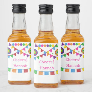 Pour Bouteilles De Liqueur Thème Fiesta Mini bouteille Étiquettes