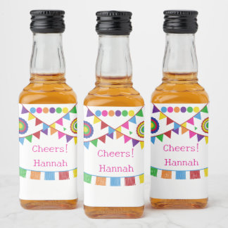 Pour Bouteilles De Liqueur Thème Fiesta Mini bouteille Étiquettes