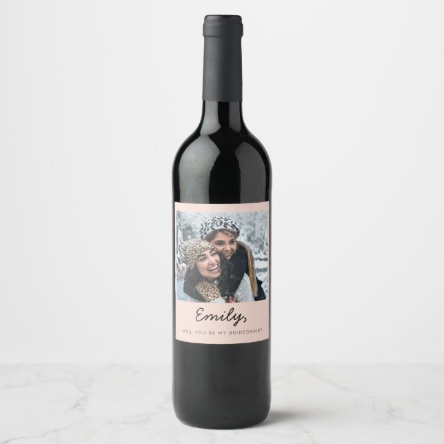 Pour Bouteilles De Vin Boho Serez-Vous Mon Épouse Proposition Étiquette À (Devant)