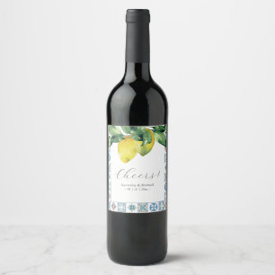 Pour Bouteilles De Vin Carrelage Amalfi Étiquette et citrons