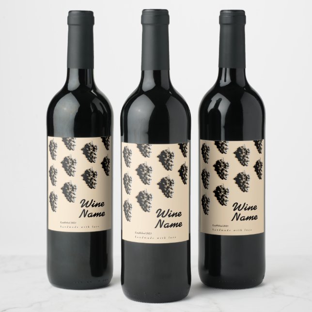 Pour Bouteilles De Vin Design Étiquette moderne (Bouteilles)