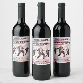 Pour Bouteilles De Vin Élection Trump Wine Food and Beverage Étiquette Se