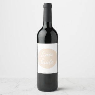 Pour Bouteilles De Vin Équipe Mariée - Hen Do/Bachelorette Étiquette du v