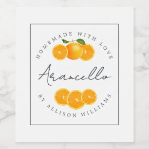 Pour Bouteilles De Vin Étiquette Arancello sur mesure