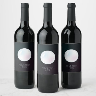 Pour Bouteilles De Vin Étiquette blanc Pearl