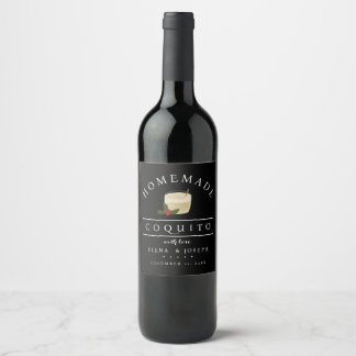 Pour Bouteilles De Vin Étiquette Coquito moderne