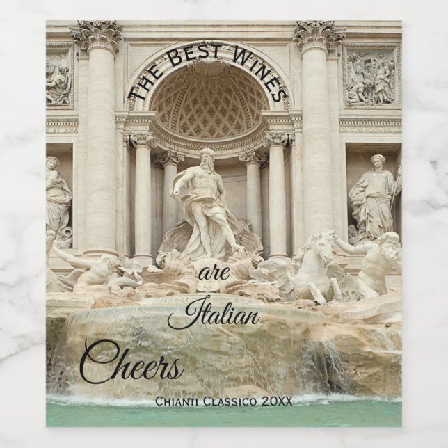 Pour Bouteilles De Vin Étiquette italien classique (Étiquettes simples)