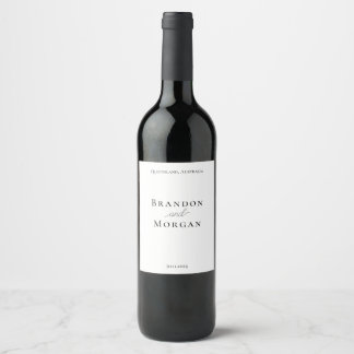 Pour Bouteilles De Vin Étiquette mariage Win