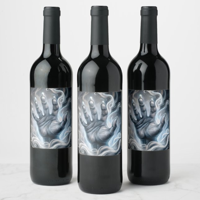 Pour Bouteilles De Vin Étiquette mystique à main (Bouteilles)