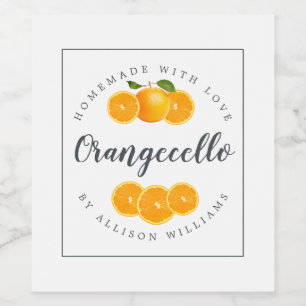 Pour Bouteilles De Vin Étiquette personnalisée d'Orangecello fait maison