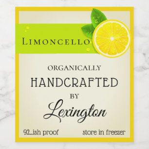 Pour Bouteilles De Vin Étiquette tendance Limoncello Tall Bottle