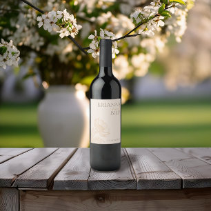 Pour Bouteilles De Vin Étiquette végétal terroir minimaliste