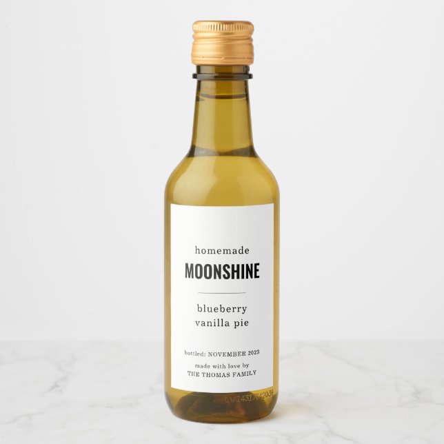Pour Bouteilles De Vin Étiquettes Moonshine faits maison (Devant)