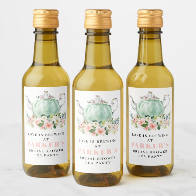 Pour Bouteilles De Vin Fête des mariées Tea Party Mini Vins Étiquettes (Bouteilles)