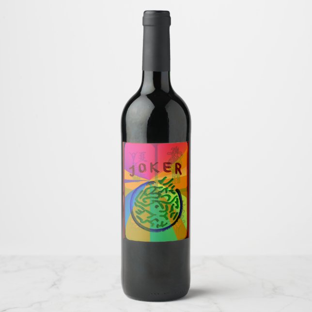 Pour Bouteilles De Vin Joker Wine Étiquette (Devant)