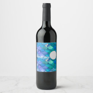 Pour Bouteilles De Vin Mermaid Moon Bottle Étiquette 6Pack