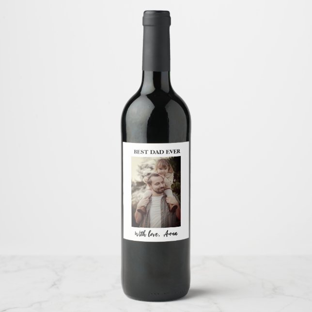 Pour Bouteilles De Vin "Modèle Étiquette personnalisé" (Devant)