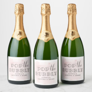 Pour Bouteilles De Vin Mousseux Pop Bubbly Bachelorette Sparkling Vins Étiquettes