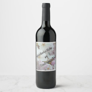 Pour Bouteilles De Vin Personnalisé Bonne Chaussure Étiquette Cherry Blos