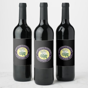 Pour Bouteilles De Vin Vintage Maison Vins d'Elderberry Étiquette Modèle