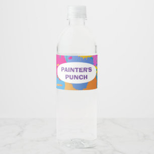 Pour Bouteilles D'eau Art Birthday Party - Étiquette eau/coupe/boisson