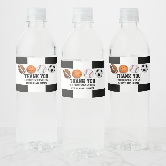 Pour Bouteilles D'eau Baby shower Sportif Favoriser Étiquette bouteille  (Bouteilles)