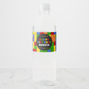 Pour Bouteilles D'eau Bâtiments Blocs Anniversaire Briques Étiquette de 