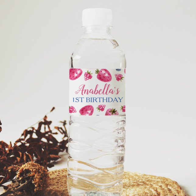 Pour Bouteilles D'eau Berry Sweet Water Bottle Étiquette fraise Annivers (Créateur téléchargé)