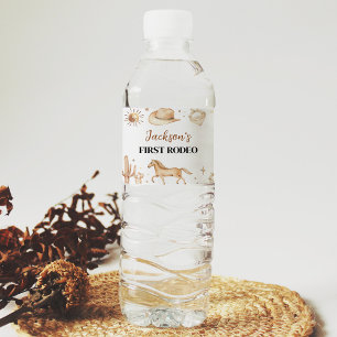 Pour Bouteilles D'eau Boho Premier Rodeo Anniversaire Étiquette de boute