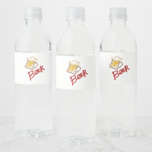 Pour Bouteilles D'eau Bouge de bière avec bière et étiquette bouteill
