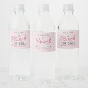 Pour Bouteilles D'eau Brunch et Fête des mariées de bulle Étiquette de b
