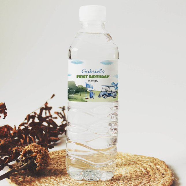 Pour Bouteilles D'eau Classic Golf Anniversaire Étiquette bouteille d'ea (Créateur téléchargé)