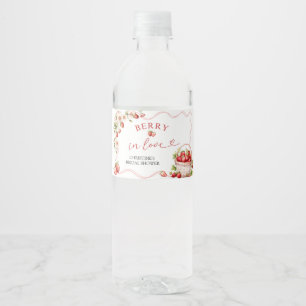 Pour Bouteilles D'eau Coquette Berry In Love Fête des mariées Étiquette