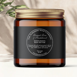 Pour Bouteilles D'eau Cosmétique Vintage noir Étiquette de pot