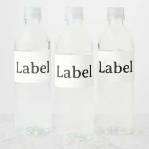 Pour Bouteilles D'eau Créez votre propre étiquette personnalisée simple 