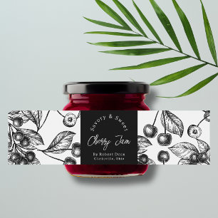 Pour Bouteilles D'eau Croquis Étiquette d'enveloppement de confiture de