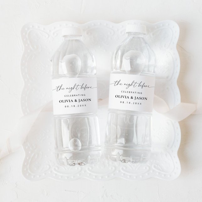 Pour Bouteilles D'eau Dîner de répétition Étiquette bouteille, La nuit a (Créateur téléchargé)